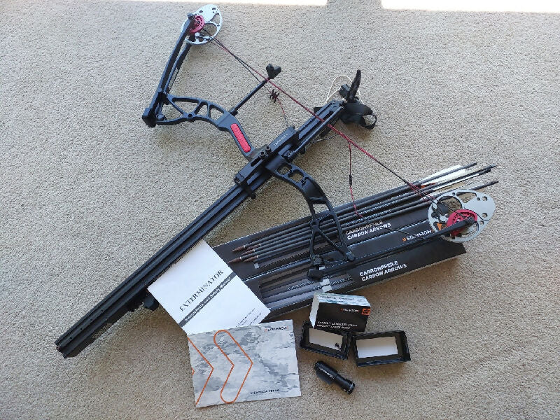 Exterminator Compound Bow Set by EK ARCHERY and Steambow FENRIS Magazine for Compound Bows