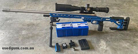 Bighorn TL3 action .MPA BA comp stock with AI mag and cutout. Triggertech diamond trigger. Mullerworks 1:8 barrel. Barricade stop, bag rider, Rat Base, muzzle b