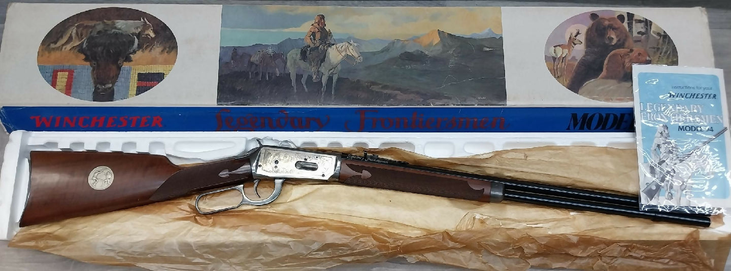Winchester Model 94 Legendary Frontiersman. Chambered in .38-55 Winchester. Excellent condition.