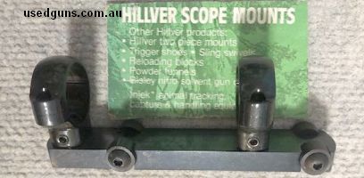 NEW Hillver Ruger No 1 rifle 1" mount. Quality blued steel windage adjustable Australian made mount no longer produced. Phone 0429849007. If reply by email plea