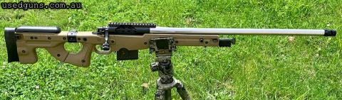 Kelbly Atlas short action . Fitted with Krieger 26 inch 1:11.25 twist .308 barrel which is stainless and a heavy Palma profile . Threaded 5/8x24 and fitted with