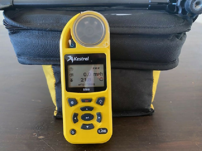 Kestrel 5500 Weather Meter with Blue Tooth Link and Wind Direction attachment.