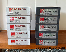Hornady 300 PRC Factory Ammunition 10 packets of 20 rounds in total. 5 packets of Precision Hunter 212 grn Eldx 5 packets of Match 225 grn Eldm All have the sam
