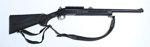 H&R Handi Rifle chambered in .45-70 Government. This single-shot, break-action rifle features a 22" barrel, robust steel receiver, and adjustable sights. In goo