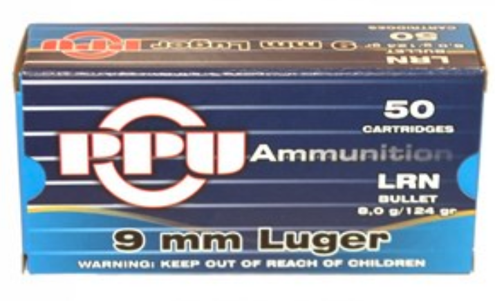 PPU 9mm, 124gr, LRN