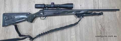Tikka T3 Hunter 223. 3 round magazine. Laminated stock. Fluted blued barrel, Bosma 4-16x44 scope, bipod, sling. Selling complete, with bag included.  Shoots gre
