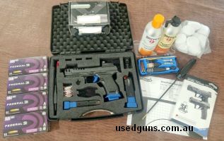 Excellent condition used Walther PPQ Q5 SF Match in 9mm. Some marks on the mags, otherwise excellent condition overall. Approx 2yr old and cleaned after uses. C