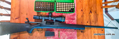 Remington 700 MLR 338 Lapua Mag with a Leupold VX3i 4-14 Long Range Precision scope and rings. Second owner and has shot about 100 rounds selling to fund new pr