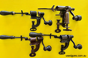Old relaoding tools, alll 12 Bore, condition Fair/Good, unknown makes. Price includes post.