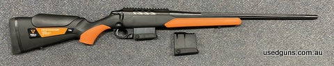 Excellent condition Tikka T3x Wild Boar chambered in 308W. Action cycles well, trigger crisp and the bolt is fluted. Barrel is in excellent condition with lots 