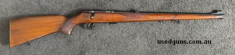 Anschutz 22LR full stocked Rifle (stutzen) with double set triggers. Beautiful, light, well handling rimfire and quite rare in this configuration. Still retains