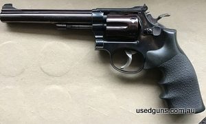 This very good example of a 1966 manufactured model 17 Smith pinned barrel revolver would make an ideal addition to a smith collection or a usable shooter Does 