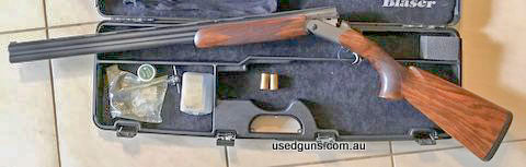 Left hand Blaser 12G F16 Sporter in excellent unmarked condition. Comes with Blaser case, gun socks, 4 internal Blaser chokes and Bisley brass snap caps. No lon