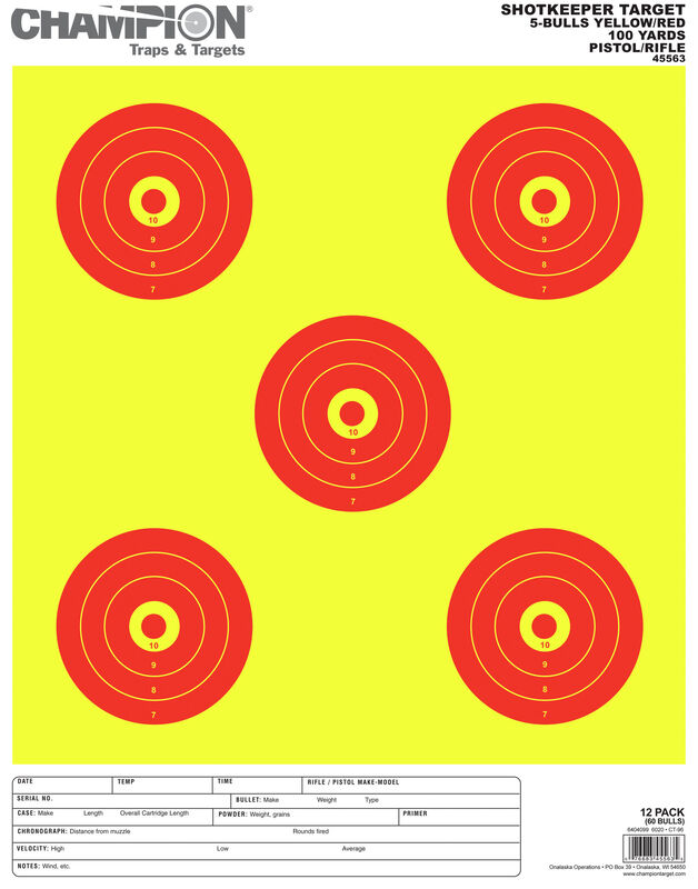Shotkeeper 5 Bull Br Large Target 12 Pack