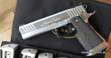Muscrat Custom built 2011 Standard Pistol in very good condition comes with pistol bag, hard chrome finish, 6 magazines and aluminium bases in a magazine pouch,