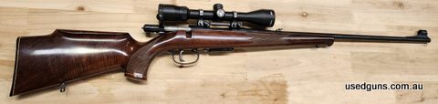Good condition, nice figured stock, steel period correct bridge mount with newer bushnell XLT 3-9‚àö√≥40 scope.more photos on request.