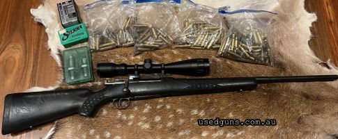 6.5x55 M96 Swedish Mauser in synthetic stock. Rifles in very good condition. Very accurate and smooth. Sub MOA. Comes with scope, rings, reloading dies, project