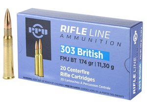 PPU
HR303C
303 BRITISH, 174GR, FMJ BT
AMMUNITION

SPECIAL
$39.90 /PER 20
$199.50 /PER 100
$355 /PER 200