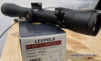 Leupold VX 3HD 3.5-10x40 illuninated firedot 30mm tube with CDS lock. Used once its like new no ring marks etc. Please text or call. No emails!