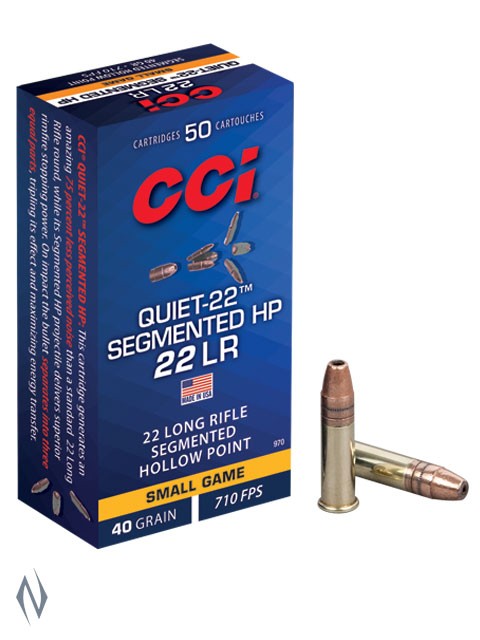 CCI 22LR QUIET 40GR SEGMENTED HP 710FPS (50PK)