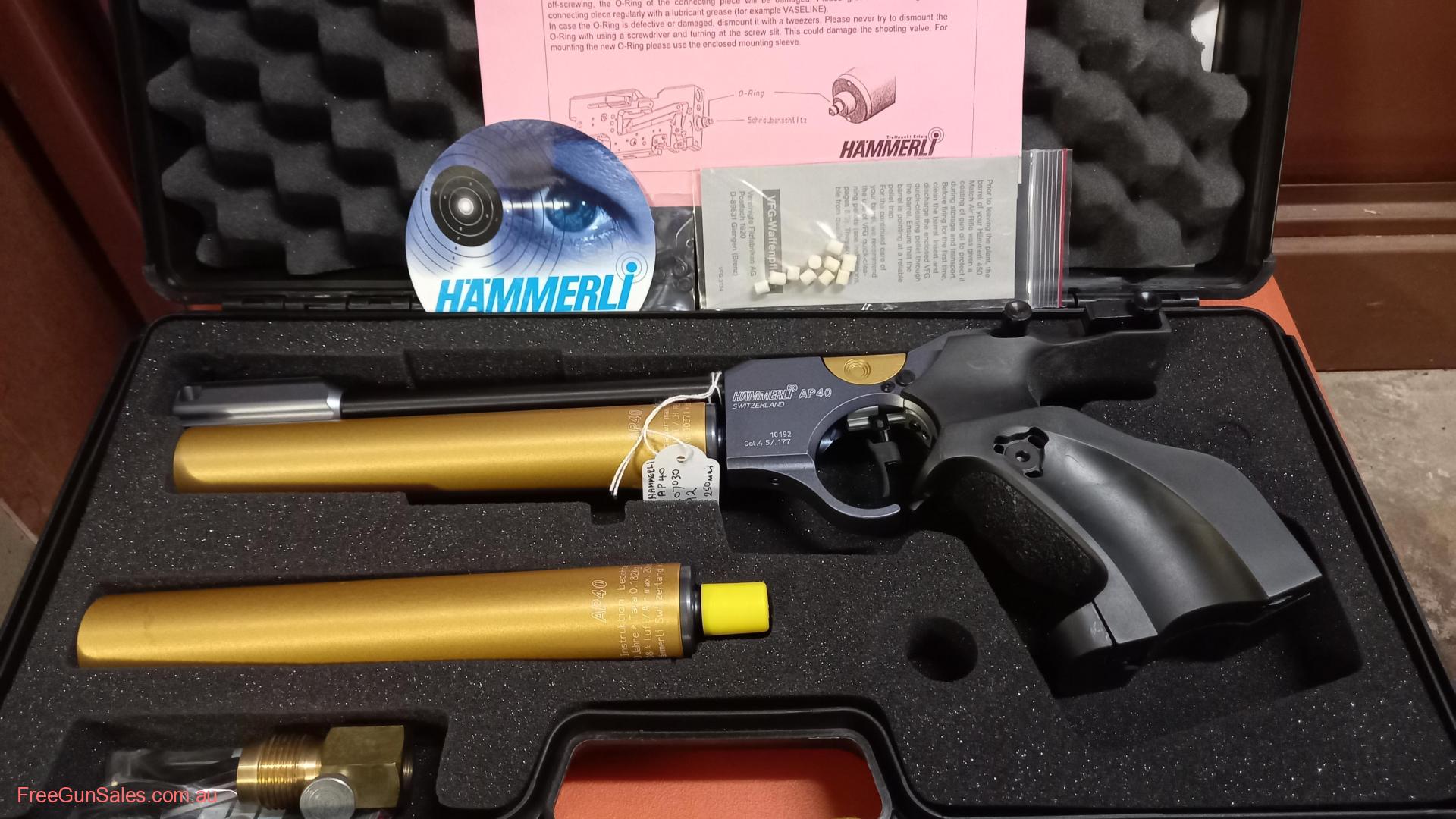 Hammerli Air Pistol AP40, never been used. Tumbarumba NSW