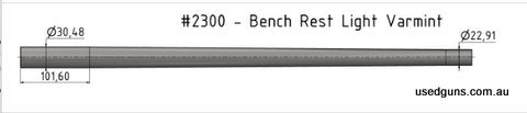 Brand new Lothar Walther, 264 cal, 1:8" twist, 26" long #2300-26 Benchrest Light Varmint (M24 Contour), barrel blank, stainless steel. In stock and available fo