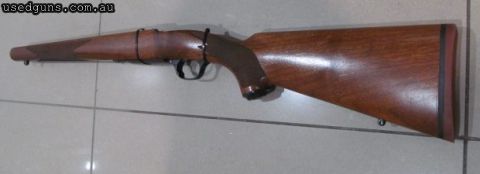 Ruger M77 Hawkeye walnut stock from 204/223 includes floorplate follower. In unrestored condition. Barrel channel unmolested. In VGC to excellent condition. inc