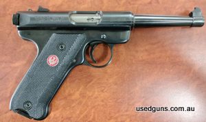 Used Ruger Mk III semi auto pistol. Blued with two magazines. Good condition
