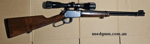 I. Purchased this from the original owner, Lever action Winchester 22mag would be listed as excellent except that the previous owner carved his licence number i