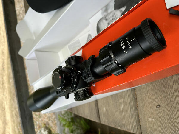 Kahles Scope K525i DLR, Reticle SKMR4, Left Hand Windage Condition is excellent like new. Been on a Rimfire off a bench only. SPUHR Mount not included but is av