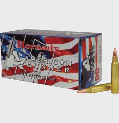 Hornady 223 Rem 55 grain HP American Gunner Ammo 50 rd