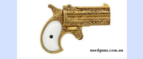 No licence required to own in QLD and WA. Denix non-firing replica Derringer in excellent as-new condition. Hammer can be cocked and dry fired, release latch fu