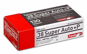 AGUILA
1E382112
38 SUPER, 130GR, FMJ
AMMUNITION

$49.90 /PER 50
$399 /PER 500