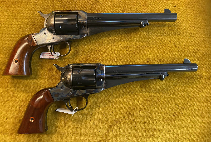 Pair new Uberti 1875 Remington Outlaw 7.5" Revolvers in classic 44-40 calibre Now in stock