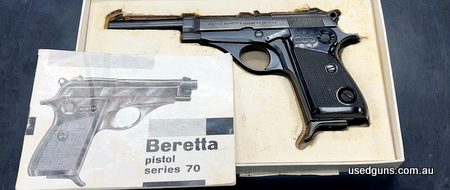 Pietro Beretta chambered in .22LR. Gun is in excellent condition, with the original box and manual.