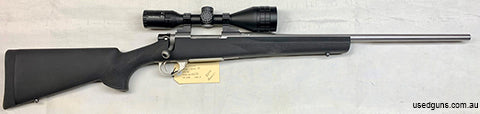 Howa package deals back in town! The tried and true 1500 action in stainless steel and Hogue stock combo, topped with a great value Nikko Stirling scope, these 
