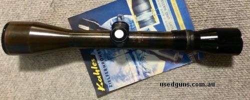 Kahles Helia 6x42 scope. Brilliant Austrian optics with popular 4A plex reticle. Service checked ready for use on any rifle. Steel tube (browning finish NO ding