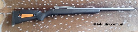 Tikka T3 heavy barrel. Sub-MOA with most ammo. Threaded barrel, after-market alloy DBM, 0-MOA picatinny rail, 6 round magazine. Minor marks on it. Selling only 