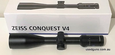 Excellent condition Zeiss Conquest V4 3-12x56 with Illuminated Reticle 60. Comes in original box. Postage included in price.