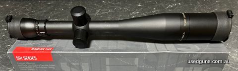 Sightron SIII 6-24x50 Target Dot Reticle, made in Japan, very clear glass, comes with sunshade, turret caps and scope caps, more photos available on request.
