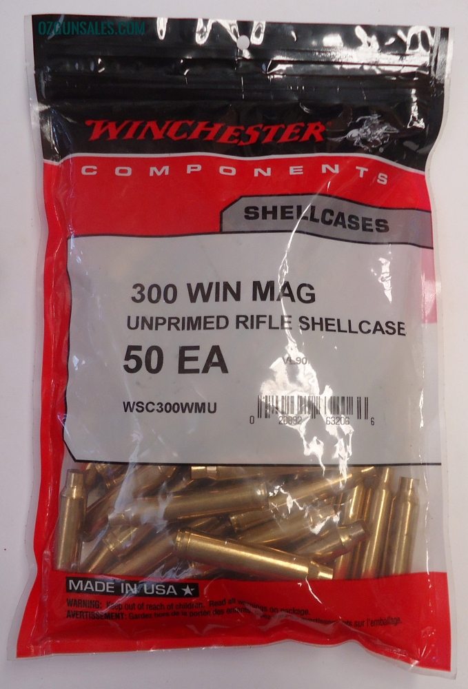 50 x Winchester 300 Win Mag New Brass as pictured