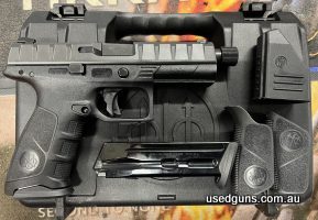 Reduced from $1245 to clear. Beretta APX semi auto 9mm. 5" Threaded barrel. Comes cased with 2 mags, grip adjustments and mag loader. $30 freight to your Dealer