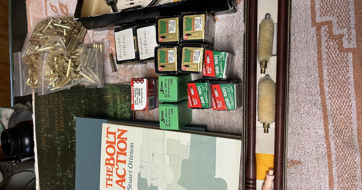 Cases, projectiles, books & tool
