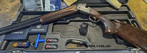 Left handed with adjustable stock. In excellent condition. In original lockable case with full set of chokes.
