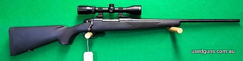 A no frills example of an excellent deer rifle. Comes with Bushnell Trophy 3-9x40 scope & rings pictured. Postage charges extra