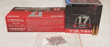 New 685 rounds of Hornady 17 HMR 17 grain Vmax Express 2550 fps as well as a new unused set of 6 stilcrin aluminum snap caps ammo has been stored correctly buye