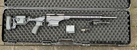 Tikka Tac A1 in very good condition. Only a few light marks. 20 inch barrel. 2 magazines. Muzzle Brake. Harris bipod and pod lok. Tikka hard case. Typical Tikka
