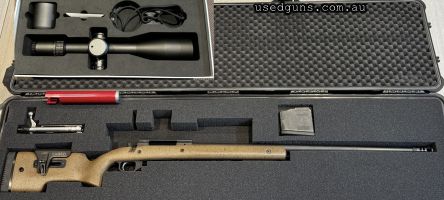 Rugger 77 Hawkeye Long Range Target in 300 Win Mag Fired less that 100 rounds. Includes Arken EP4 6-24x50 9 (no rings). 34mm tube, MRAD Comes with hard storage 