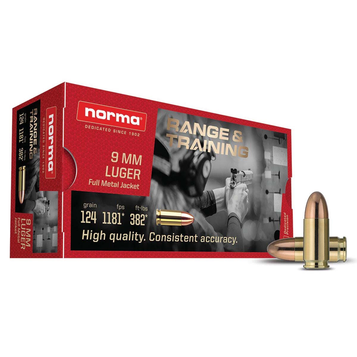 NORMA 9MM LUGER 124GR FMJ (50PK)