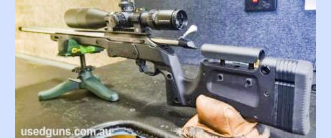 Tikka t3 rebarreled with a Trentech madco barrel (includes removable muzzle brake and thread protector).Chassis is a MDT XRS chassis 10 shot metal mag barrel ha